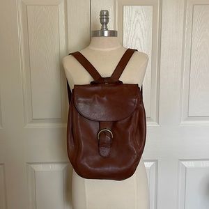 Vintage Coach Brown Leather Backpack
